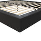 Alden Contemporary Upholstered Platform Bed with Slats - Black - King