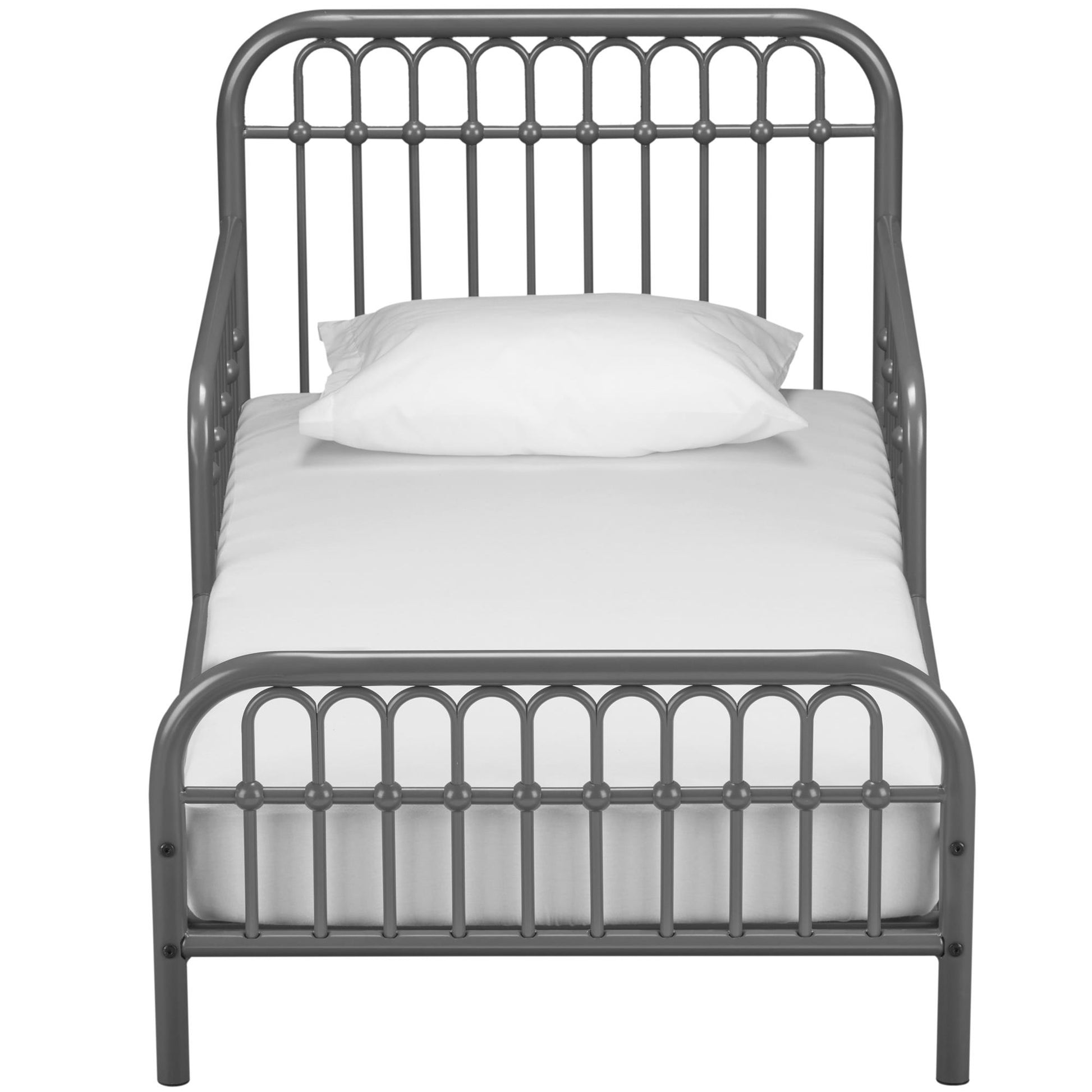 Monarch Hill Ivy Metal Toddler Bed with Classic Wrought-Iron Look - Graphite Grey