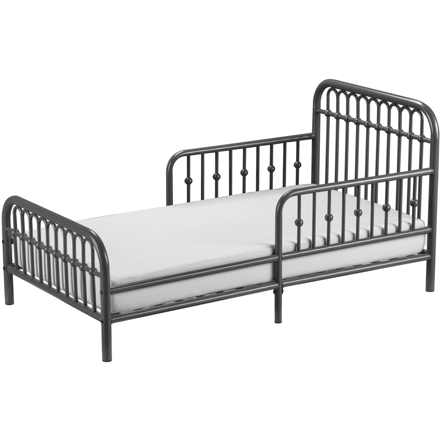 Monarch Hill Ivy Metal Toddler Bed with Classic Wrought-Iron Look - Graphite Grey