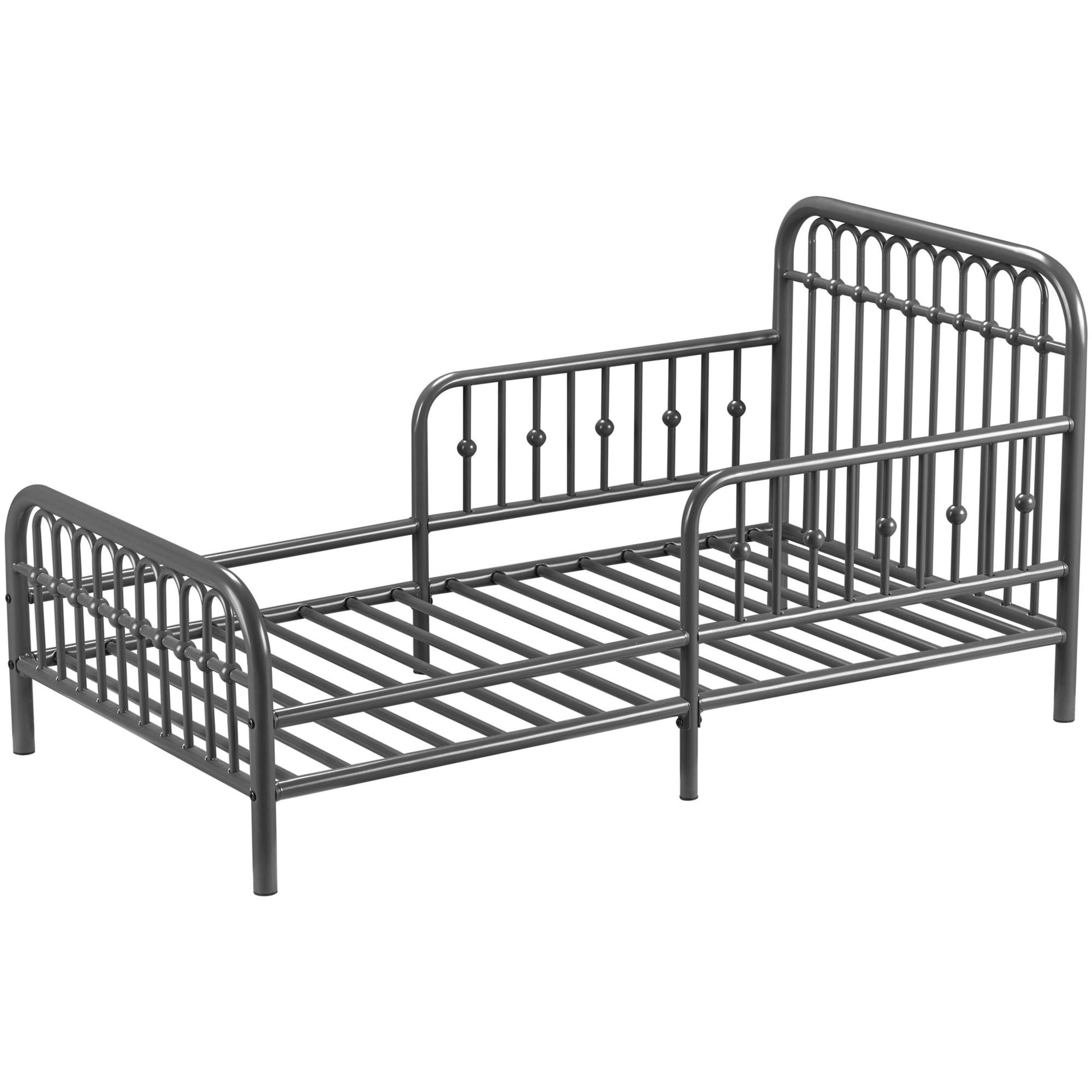 Monarch Hill Ivy Metal Toddler Bed with Classic Wrought-Iron Look - Graphite Grey