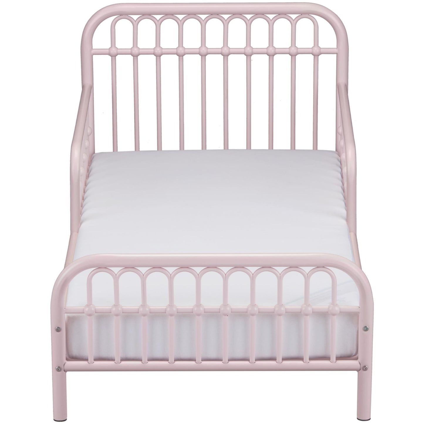 Monarch Hill Ivy Metal Toddler Bed with Classic Wrought-Iron Look - Pink