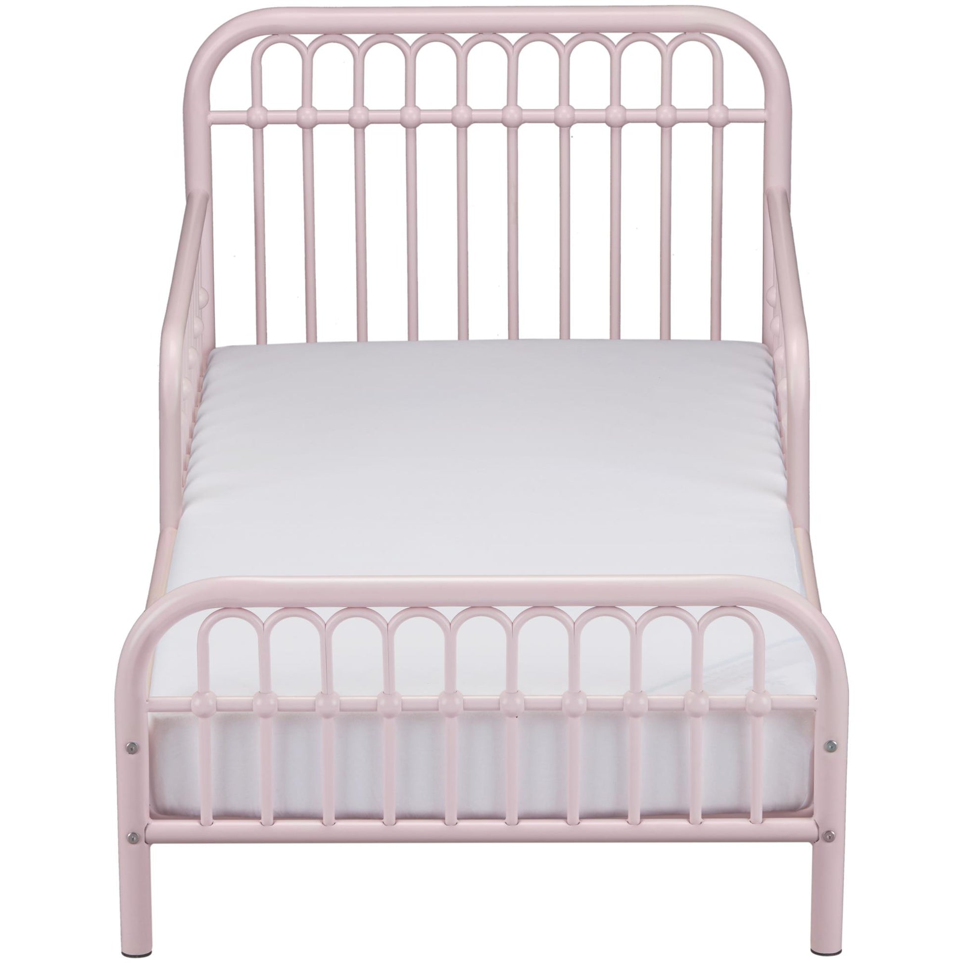 Monarch Hill Ivy Metal Toddler Bed with Classic Wrought-Iron Look - Pink