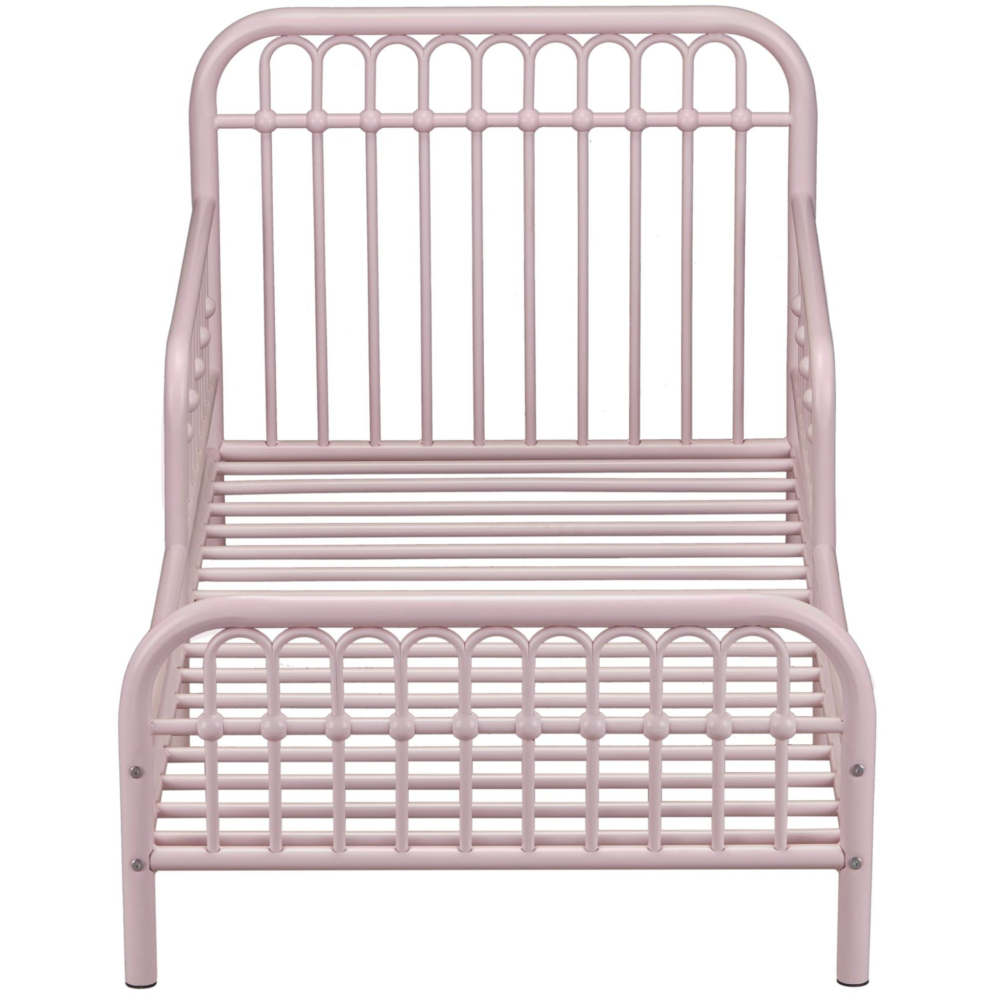 Monarch Hill Ivy Metal Toddler Bed with Classic Wrought-Iron Look - Pink