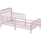 Monarch Hill Ivy Metal Toddler Bed with Classic Wrought-Iron Look - Pink