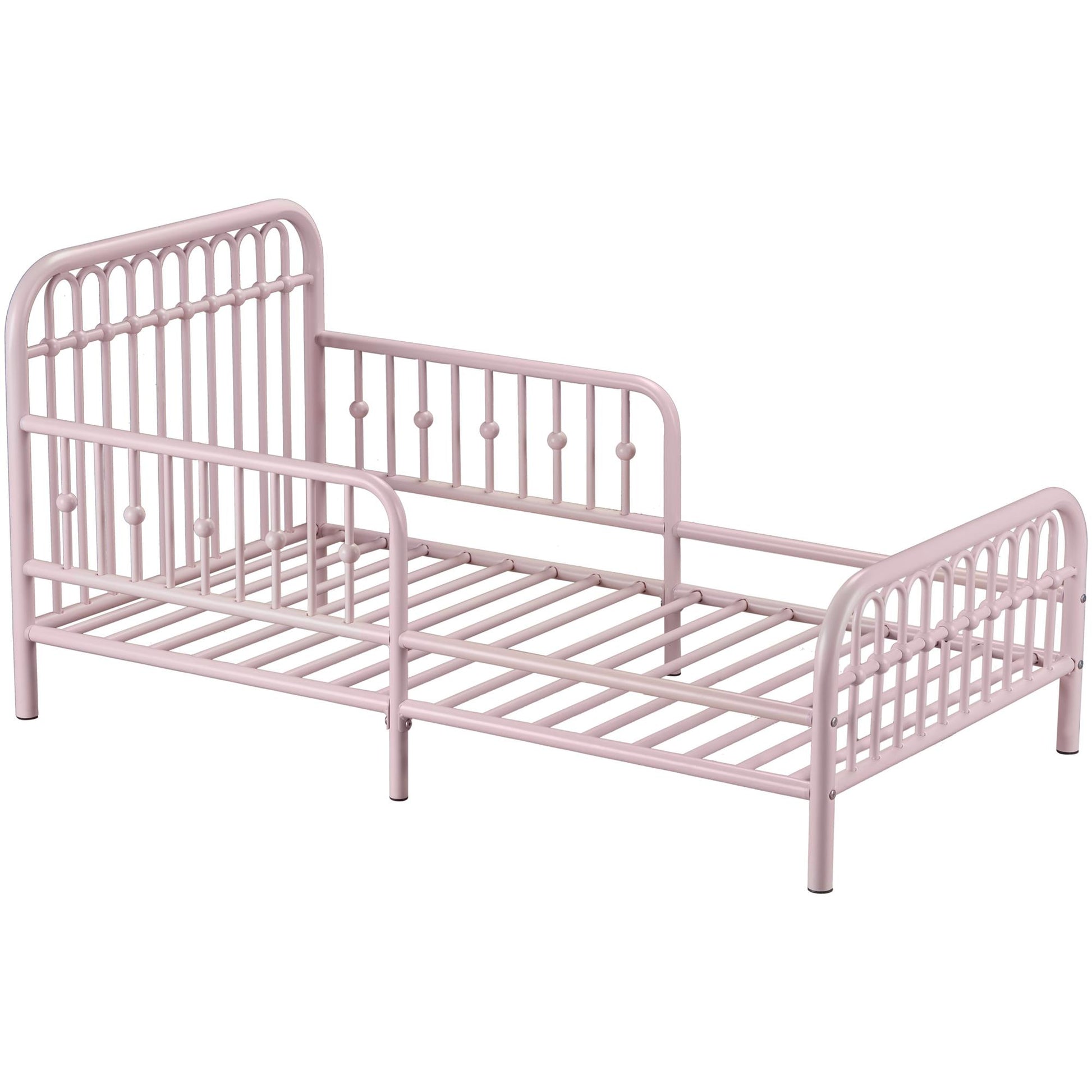 Monarch Hill Ivy Metal Toddler Bed with Classic Wrought-Iron Look - Pink