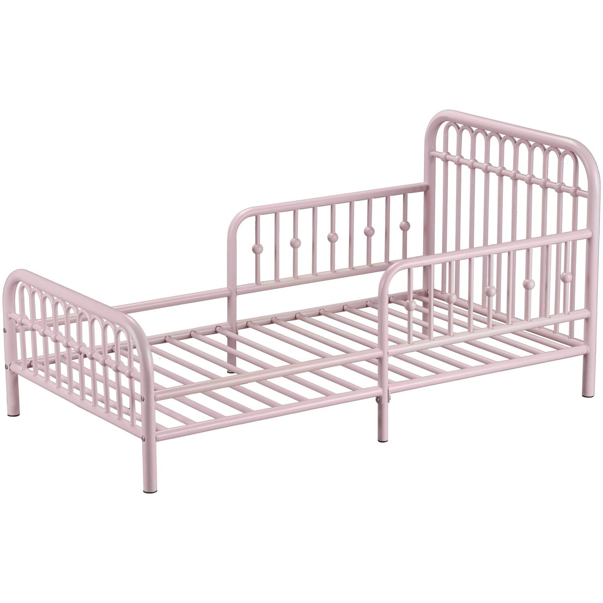 Monarch Hill Ivy Metal Toddler Bed with Classic Wrought-Iron Look - Pink