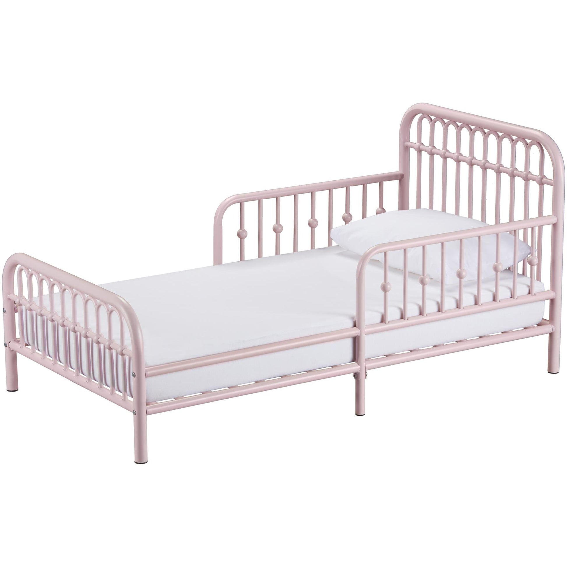 Monarch Hill Ivy Metal Toddler Bed with Classic Wrought-Iron Look - Pink