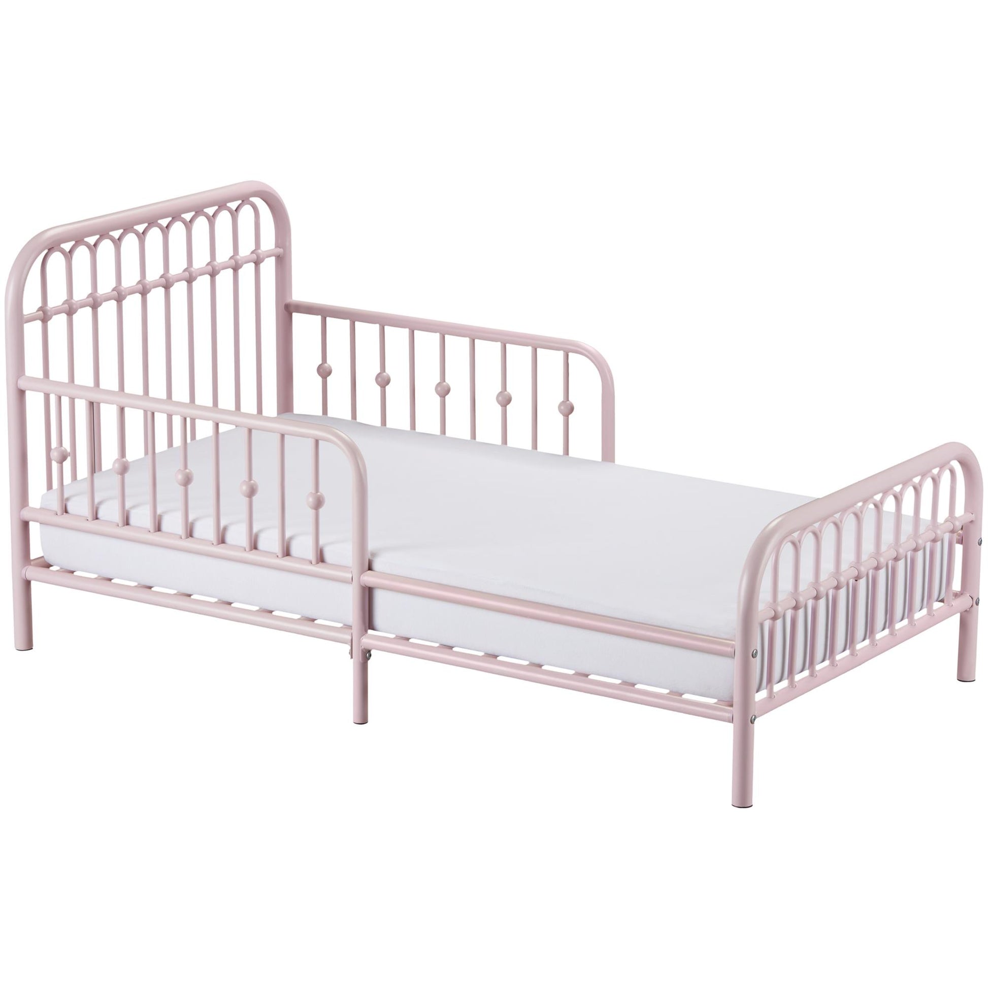 Monarch Hill Ivy Metal Toddler Bed with Classic Wrought-Iron Look - Pink