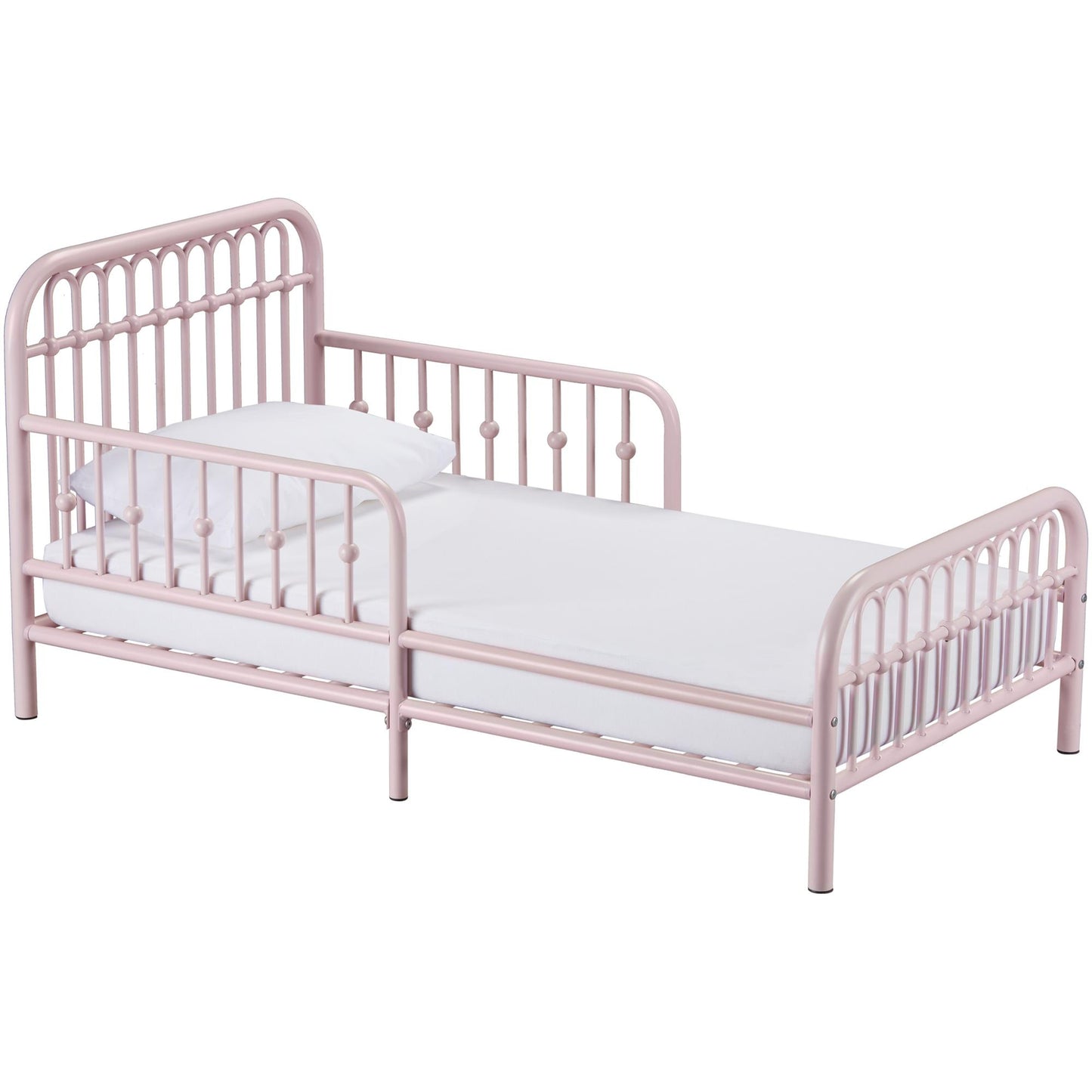 Monarch Hill Ivy Metal Toddler Bed with Classic Wrought-Iron Look - Pink