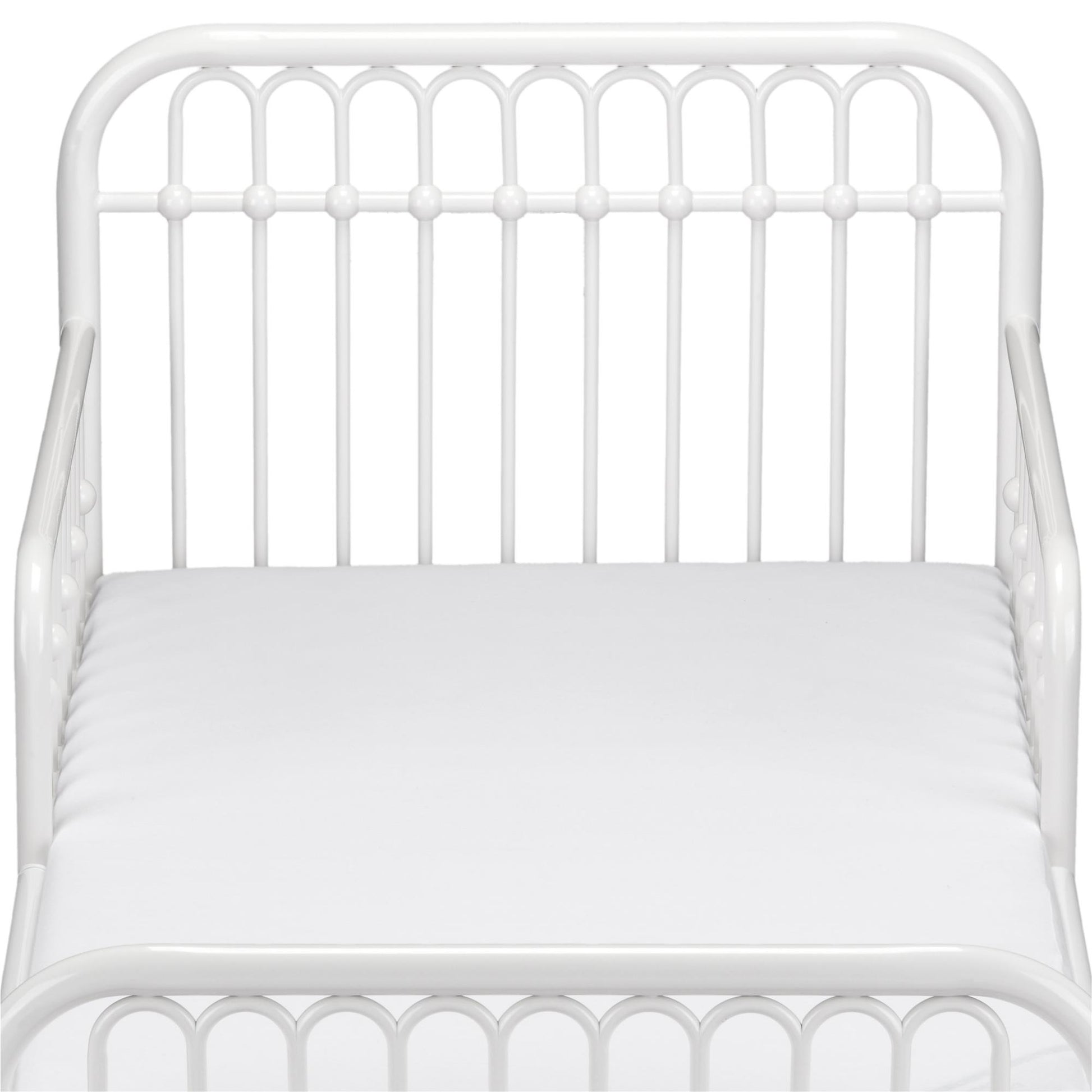 Monarch Hill Ivy Metal Toddler Bed with Classic Wrought-Iron Look - White