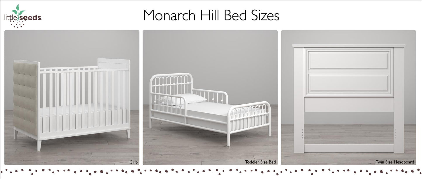 Monarch Hill Ivy Metal Toddler Bed with Classic Wrought-Iron Look - White