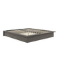Alden Contemporary Upholstered Platform Bed with Slats - Grey Linen - King
