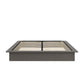 Alden Contemporary Upholstered Platform Bed with Slats - Grey Linen - King