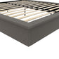 Alden Contemporary Upholstered Platform Bed with Slats - Grey Linen - King
