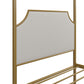 Monarch Hill Clementine Canopy Bed with Linen Headboard and Footboard - Gold - Twin
