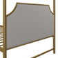 Monarch Hill Clementine Canopy Bed with Linen Headboard and Footboard - Gold - Twin