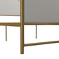 Monarch Hill Clementine Canopy Bed with Linen Headboard and Footboard - Gold - Twin
