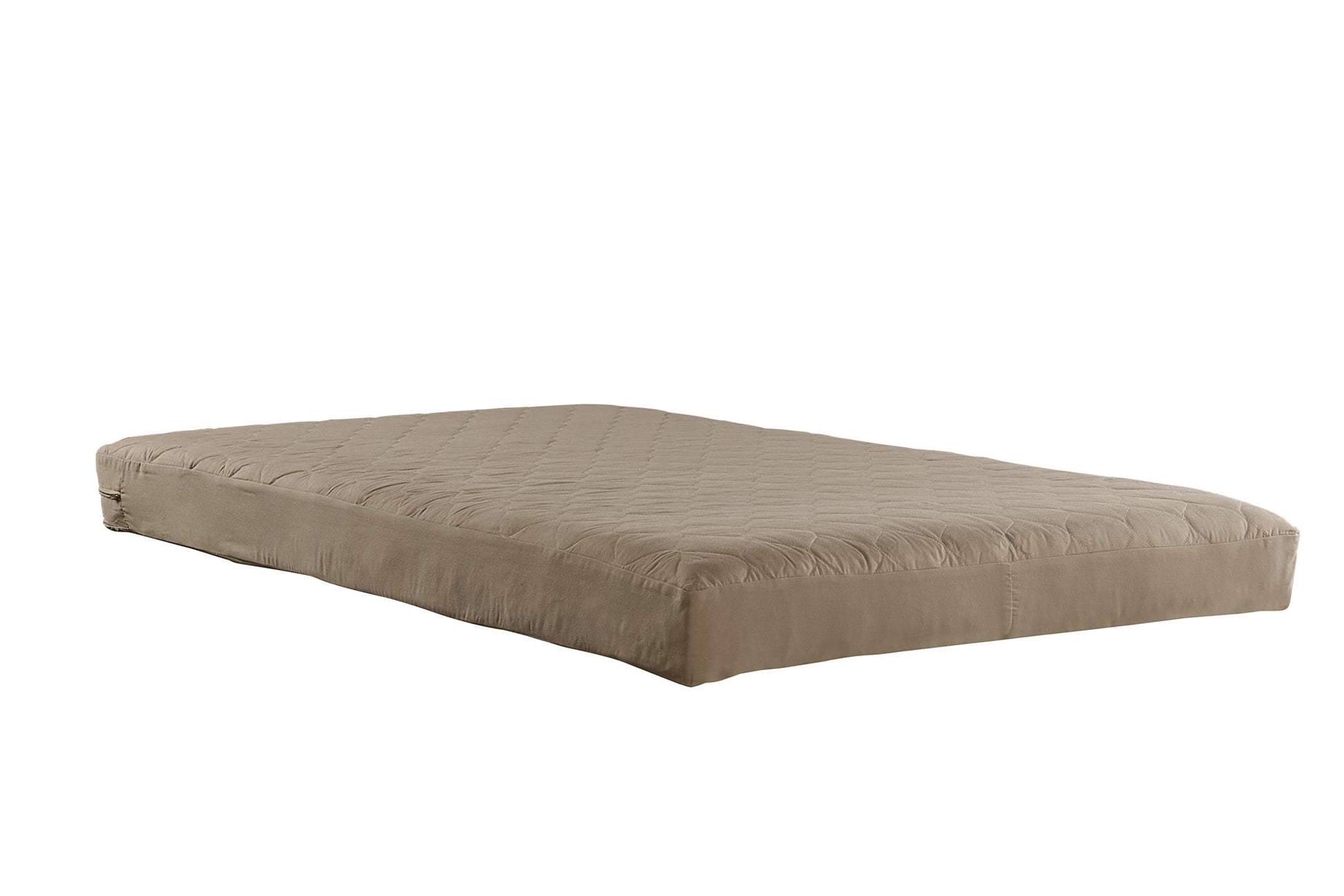 Dana 6 Inch Quilted Mattress with Removable Cover and Thermobonded Polyester Fill - Tan - Twin