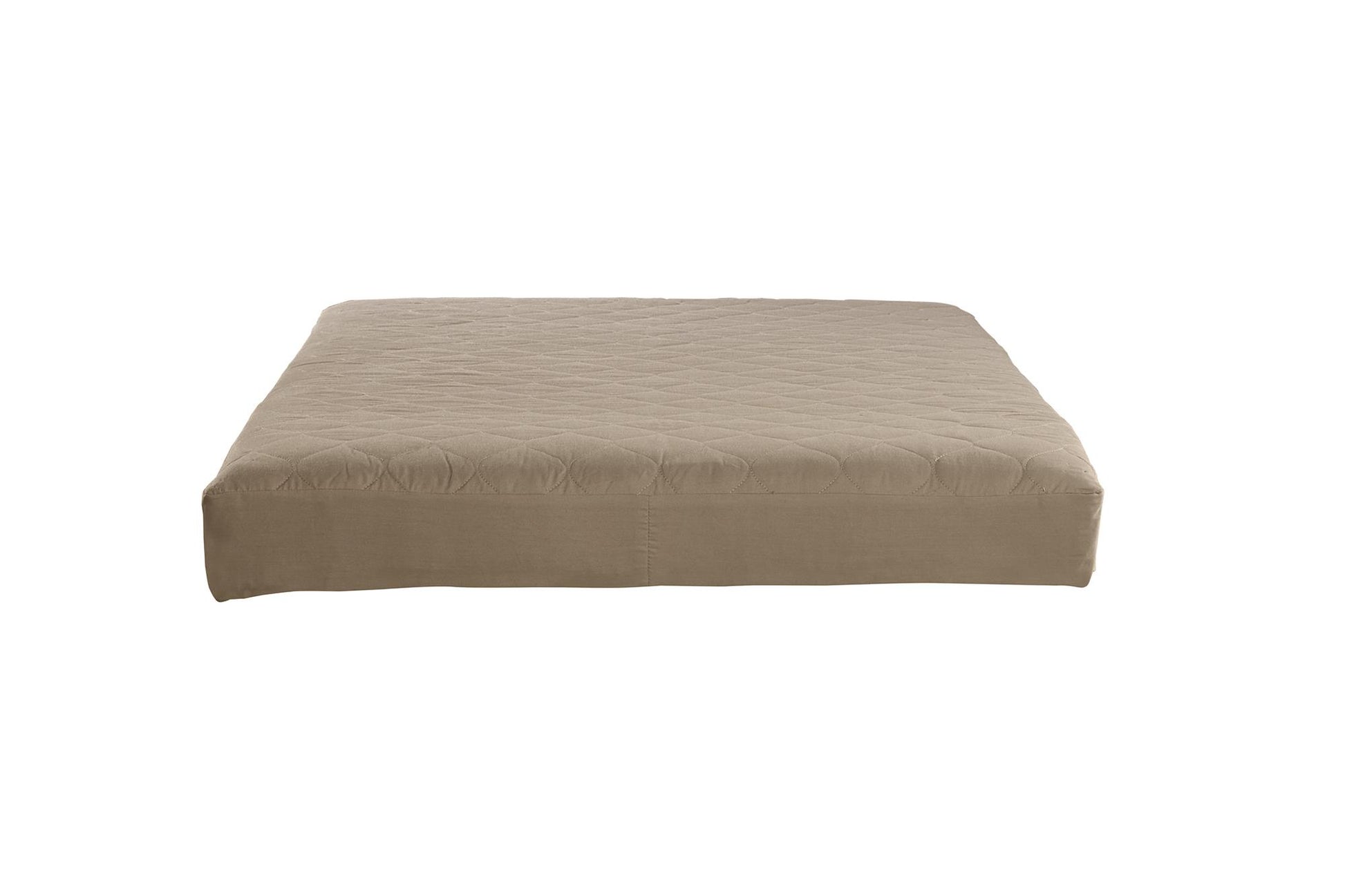 Dana 6 Inch Quilted Mattress with Removable Cover and Thermobonded Polyester Fill - Tan - Twin