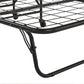 Levy Folding Guest Bed with Metal Frame and 4 Inch Mattress - Black - Twin