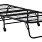 Levy Folding Guest Bed with Metal Frame and 4 Inch Mattress - Black - Twin