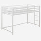 Miles Metal Junior Twin Loft Bed with Integrated Ladder - White - Twin