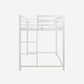Miles Metal Junior Twin Loft Bed with Integrated Ladder - White - Twin