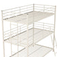 Everleigh Metal Triple Bunk Bed with Metal Slats and 2 Integrated Ladders - White - Twin-Over-Twin