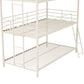 Everleigh Metal Triple Bunk Bed with Metal Slats and 2 Integrated Ladders - White - Twin-Over-Twin