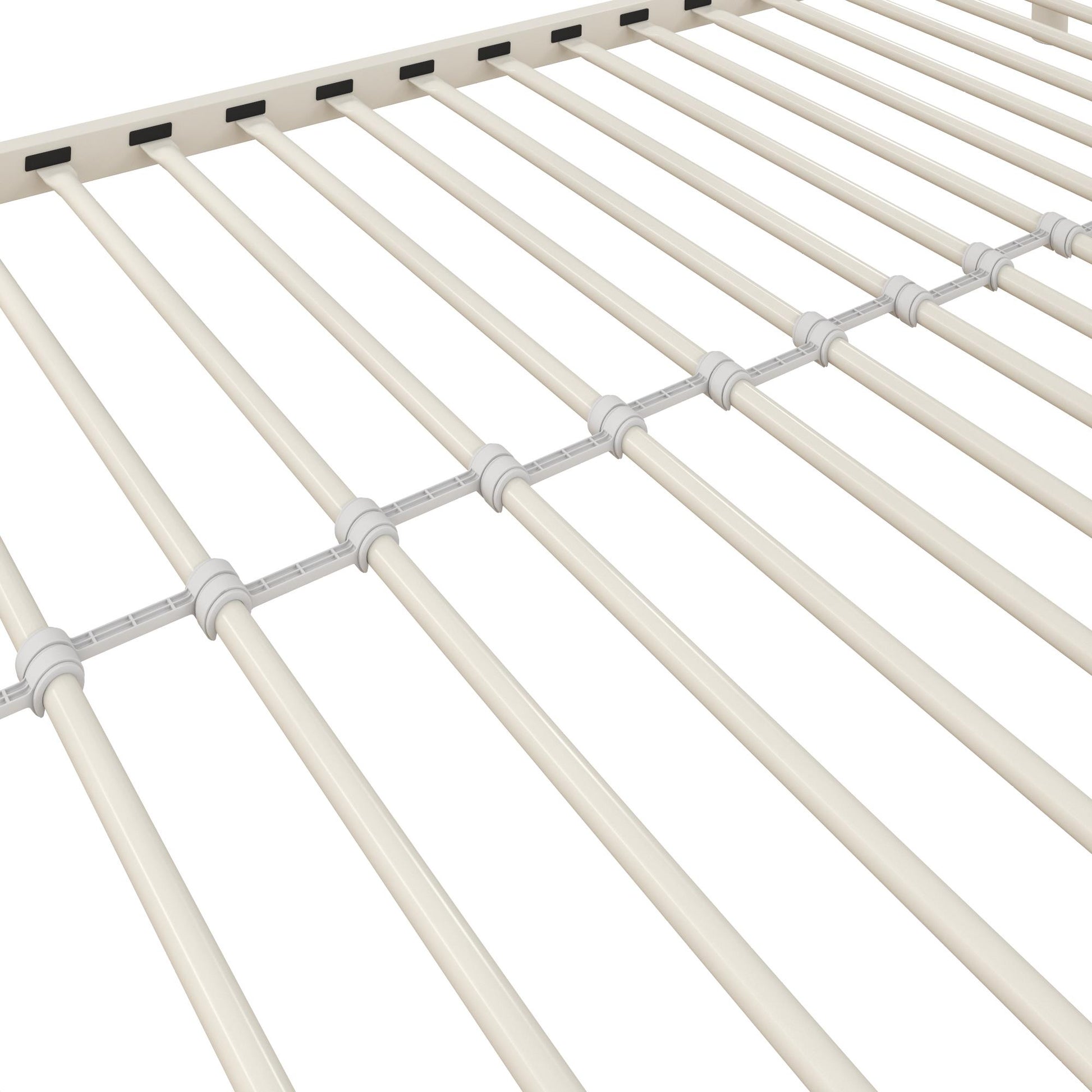 Everleigh Metal Triple Bunk Bed with Metal Slats and 2 Integrated Ladders - White - Twin-Over-Twin