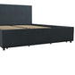 Kelly Upholstered Bed with Storage - Navy - Queen