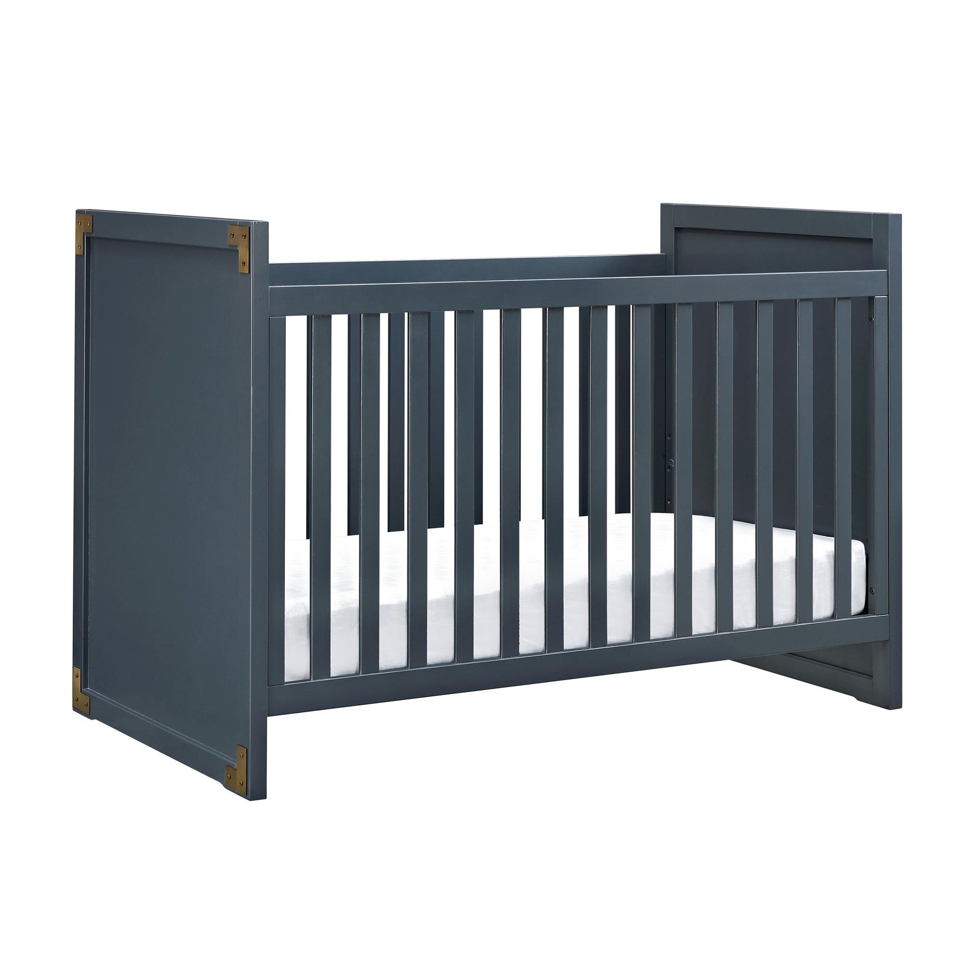 Miles 2 in 1 Convertible Crib with 4 Adjustable Mattress Positions - Graphite Blue