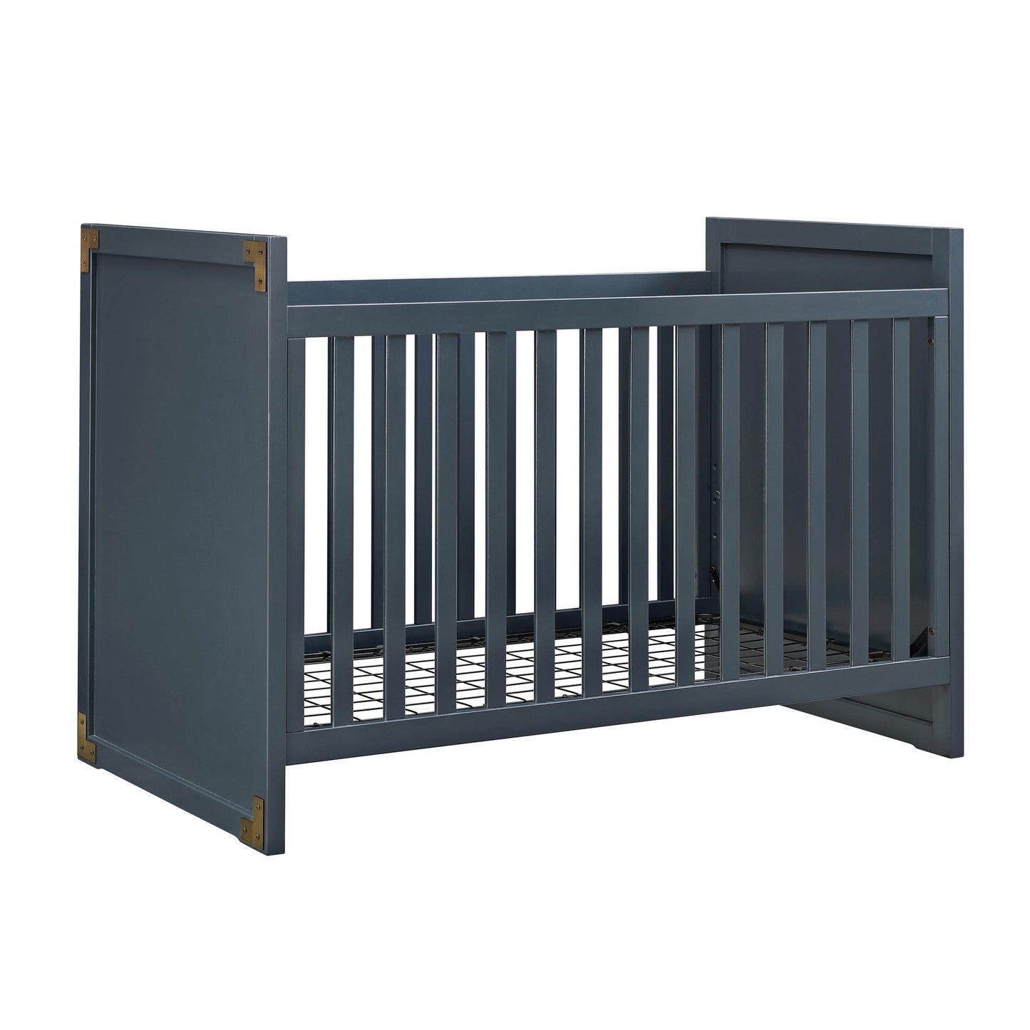 Miles 2 in 1 Convertible Crib with 4 Adjustable Mattress Positions - Graphite Blue