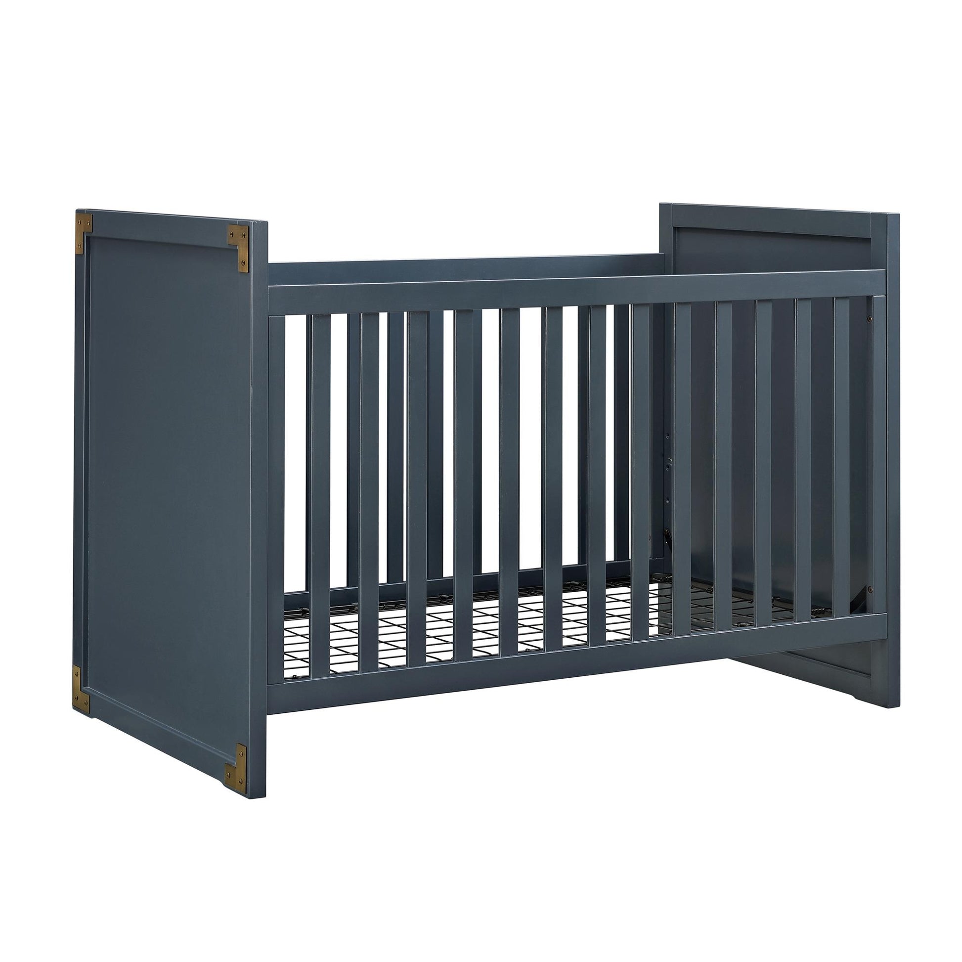 Miles 2 in 1 Convertible Crib with 4 Adjustable Mattress Positions - Graphite Blue