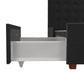 Elizabeth Upholstered Bed with Storage - Black - Queen