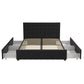 Elizabeth Upholstered Bed with Storage - Black - Queen