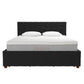 Elizabeth Upholstered Bed with Storage - Black - Queen