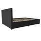 Elizabeth Upholstered Bed with Storage - Black - Queen