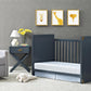 Miles 2 in 1 Convertible Crib with 4 Adjustable Mattress Positions - Graphite Blue