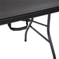 8 ft Fold-in-Half Banquet Folding Table with Handle - Black - 8’ FIH