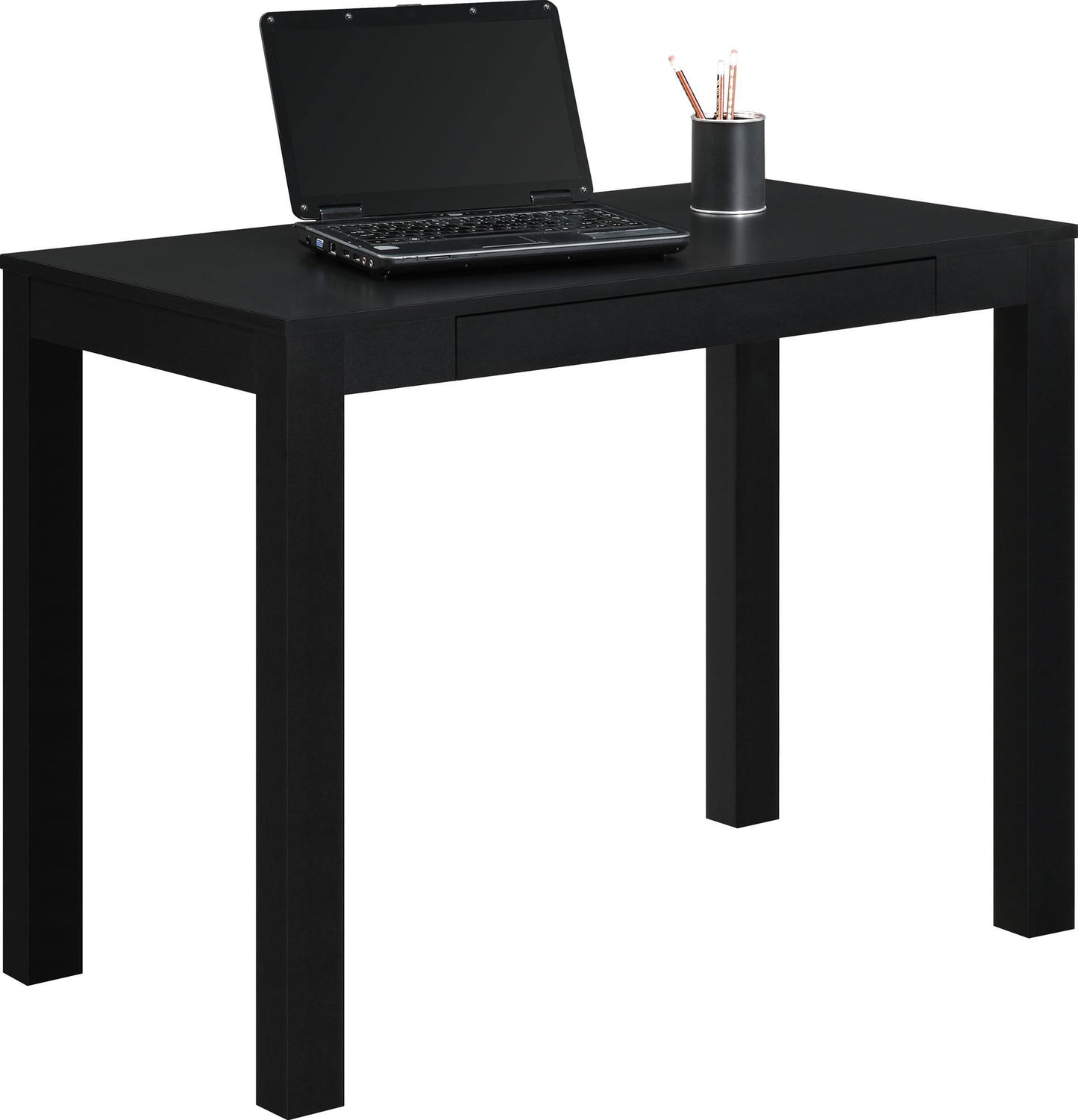 Parsons Minimalistic Desk with Drawer - Black