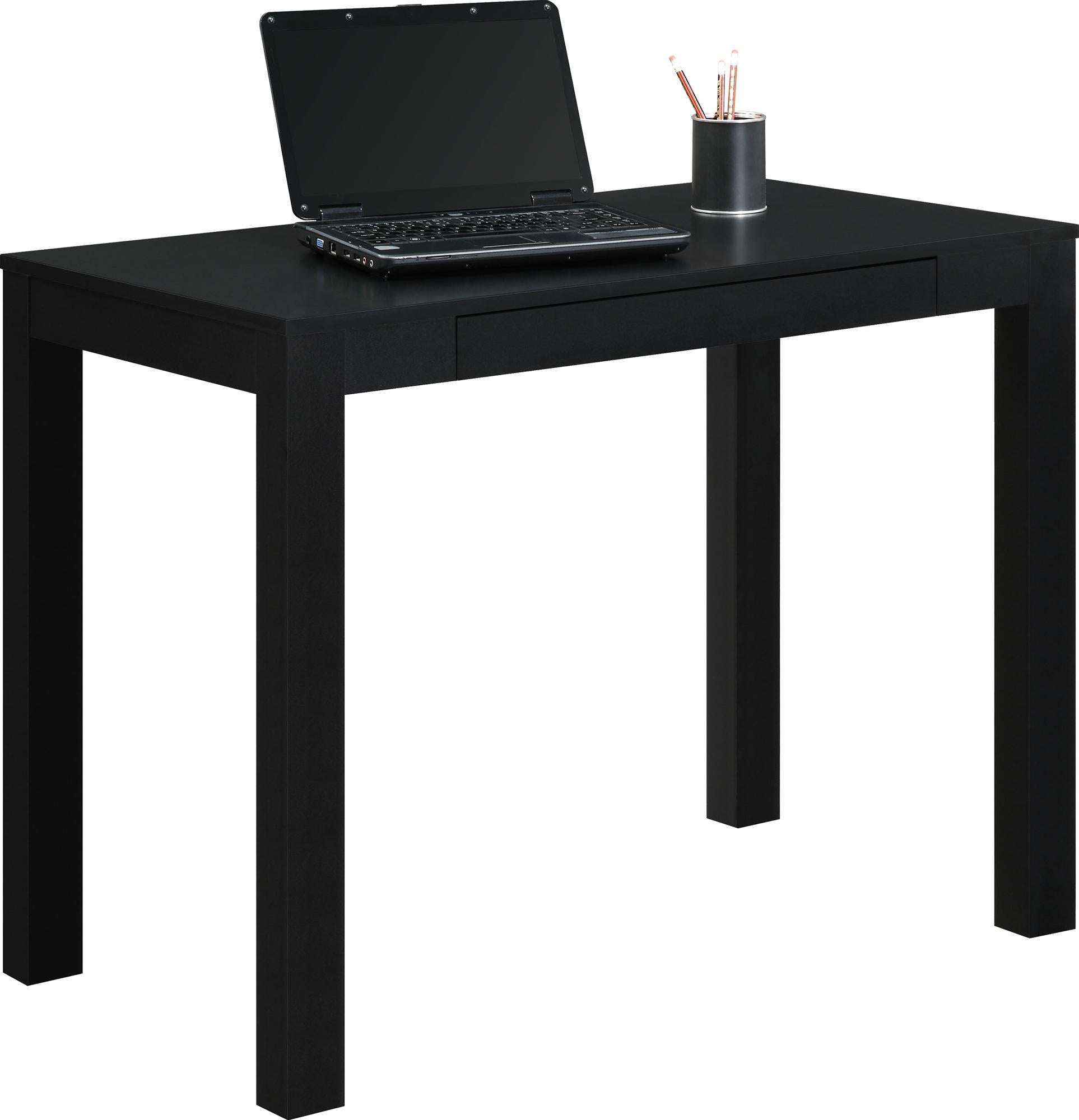 Parsons Minimalistic Desk with Drawer - Black