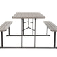 Outdoor 6 Foot Folding Picnic Table, Comfortably Seats 8 People - Taupe