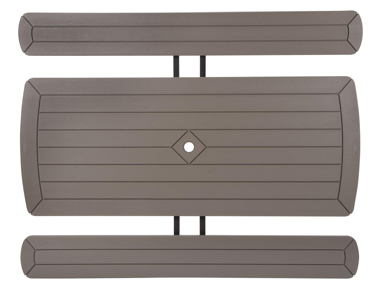 Outdoor 6 Foot Folding Picnic Table, Comfortably Seats 8 People - Taupe