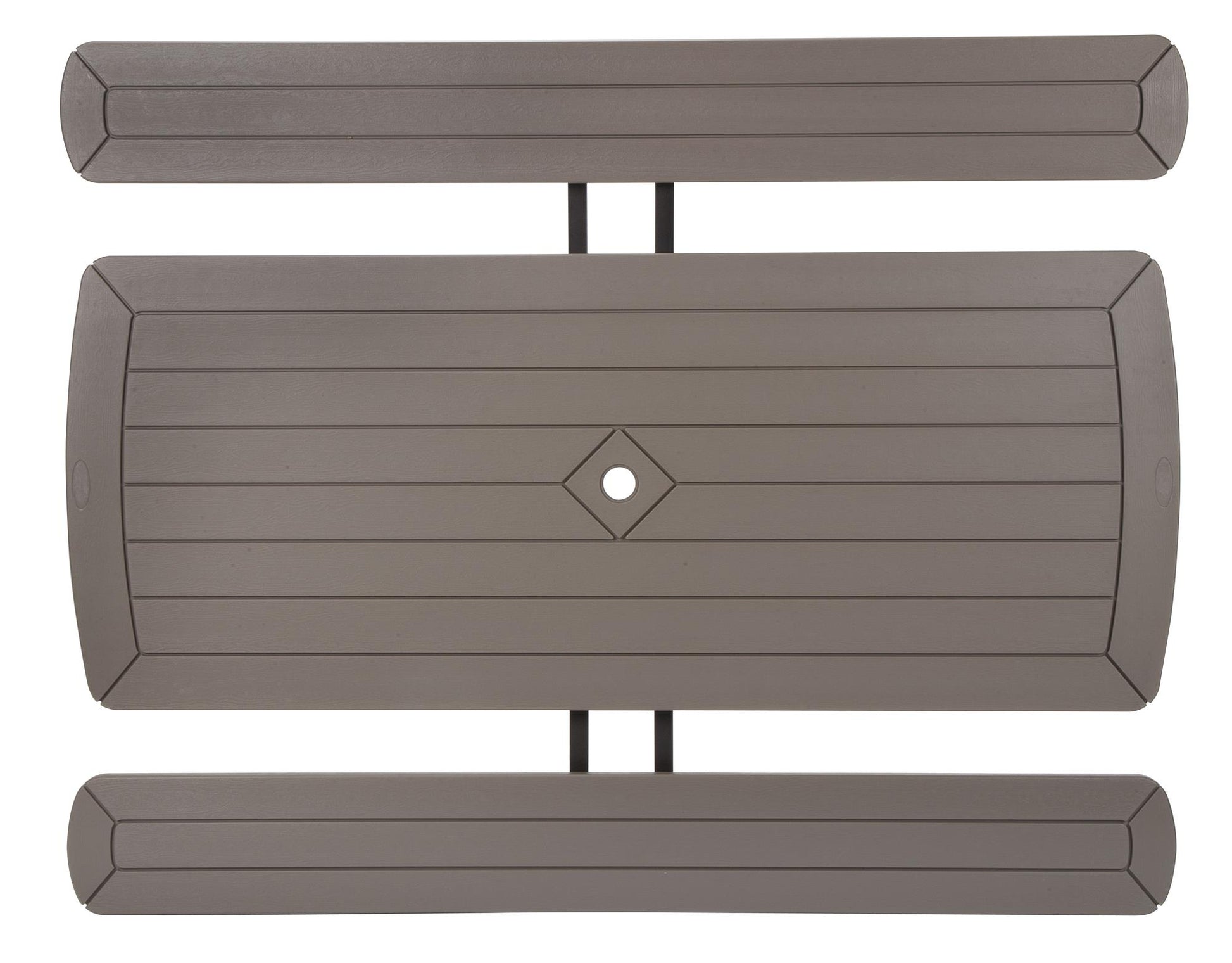 Outdoor 6 Foot Folding Picnic Table, Comfortably Seats 8 People - Taupe