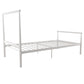 Calixa Modern Metal Bed Multiple Colors with Height Adjustment Options - White - Twin