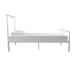 Calixa Modern Metal Bed Multiple Colors with Height Adjustment Options - White - Twin