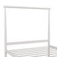 Calixa Modern Metal Bed Multiple Colors with Height Adjustment Options - White - Twin