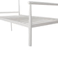 Calixa Modern Metal Bed with Multiple Height Adjustment Options - White - Twin