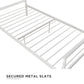 Calixa Modern Metal Bed with Multiple Height Adjustment Options - White - Twin